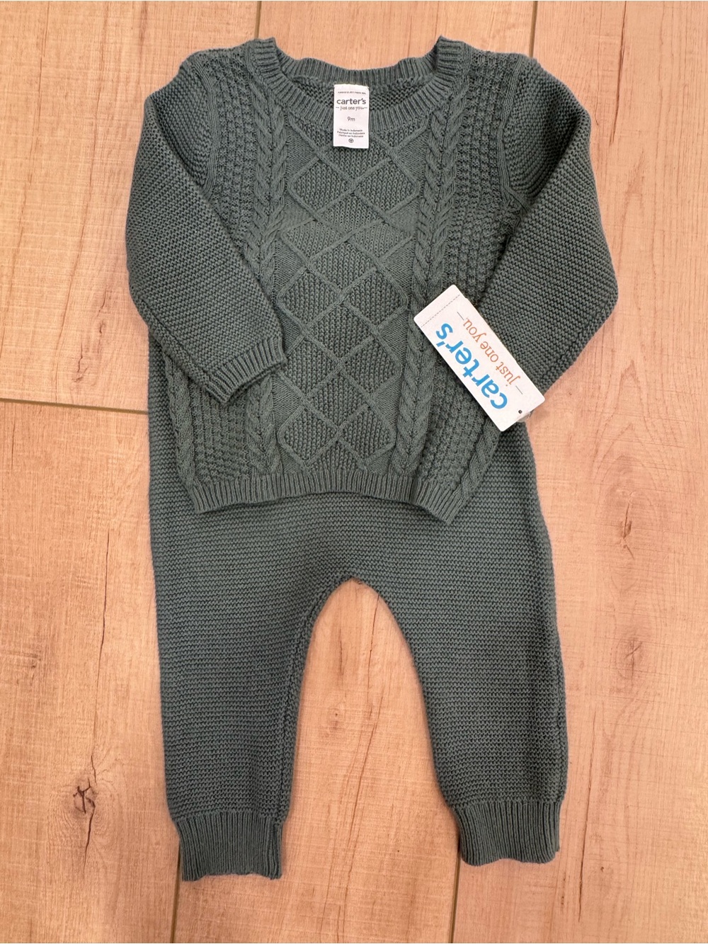 Carter's Knit Two-Piece Set in Hunter Green